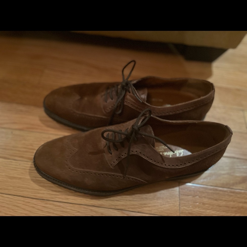 Salvatore Ferragamo Suede Whipstitch Brogues